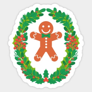 Gingerbread Man - Cookie Men Christmas Cute Cartoon Character Sticker